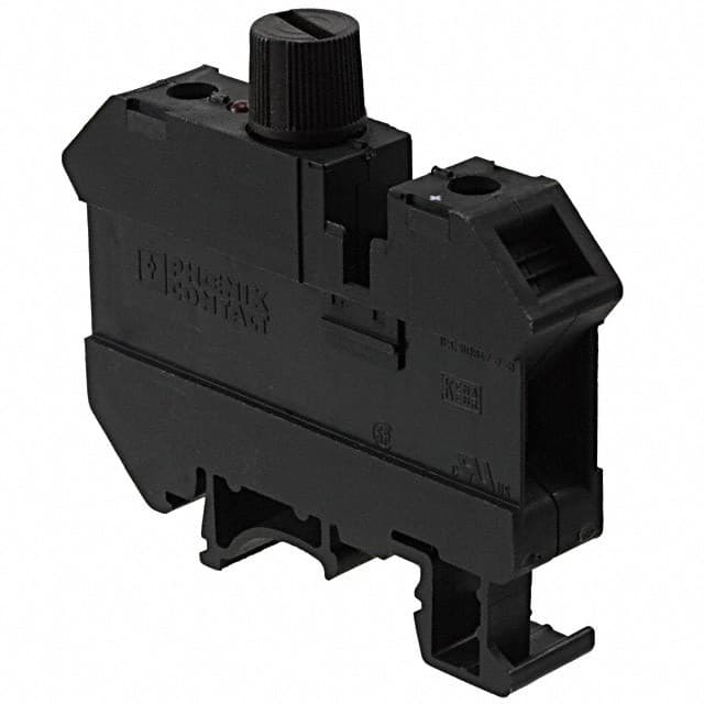 BORNA PORTA-FUSIBLE CON TAPON Y LED INDICADOR (FUSIBLE 5X20--6X32) 800V/10A P/CABLE 24-12 AWG